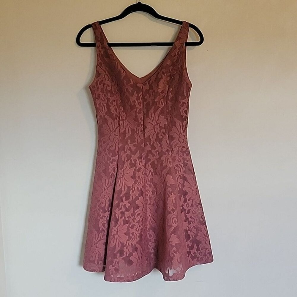 PROSECCO Mauve Lace A Line Dress Size 6